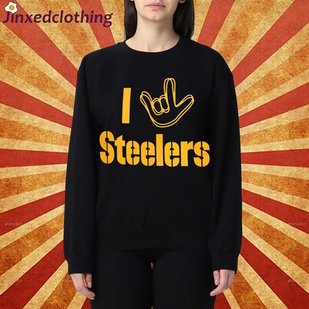 Pittsburgh Steelers Homage The Nfl Asl Collection By Love Sign Tri-blend T-shirt 